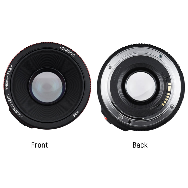 YONGNUO YN50MM F1.8C II F1.8 Auto Focus Lens for Canon EF Mount New Lens (Black) - Auxiliary Lens by YONGNUO | Online Shopping UK | buy2fix
