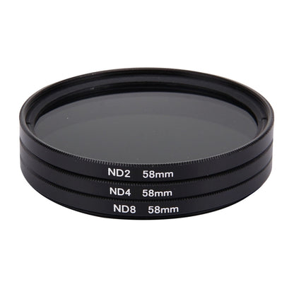 JUNESTAR Proffesional 58mm Lens Filter ND Filter Kits (ND2 + ND4 + ND8) for GoPro & Xiaomi Xiaoyi Yi & SJCAM Sport Action Camera - Lens Filter by JSR | Online Shopping UK | buy2fix