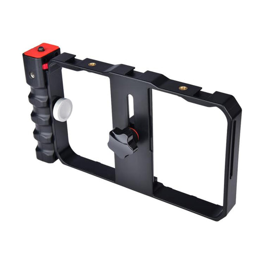 YLG0901B Vlogging Live Broadcast Smartphone Plastic Cage Video Rig Filmmaking Recording Handle Stabilizer Bracket for iPhone, Galaxy, Huawei, Xiaomi, HTC, LG, Google, and Other Smartphones(Black) by buy2fix