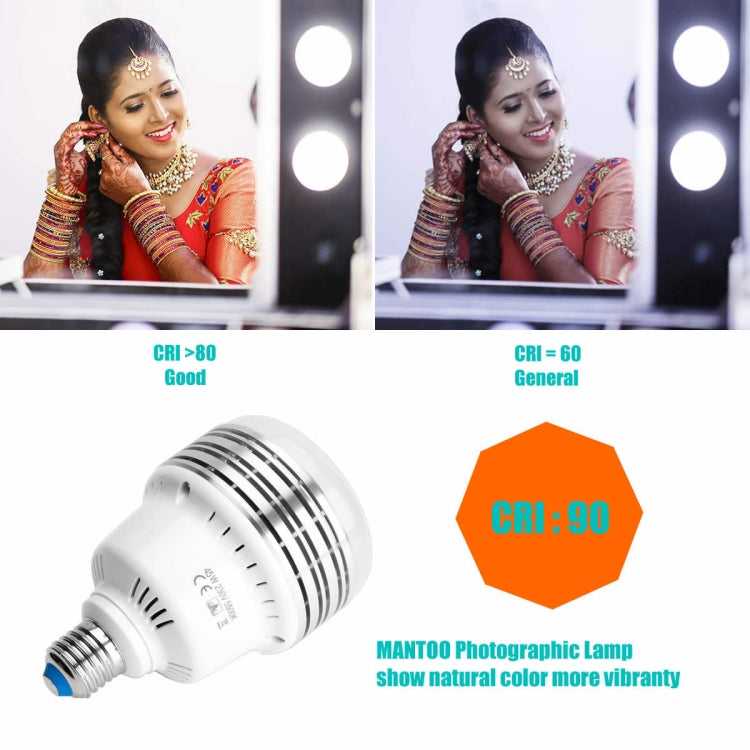 MANTOO PGL45 45W 230V 5500K 5460LM LED Light Bulb for Photography Lighting - LED Blubs & Tubes by MANTOO | Online Shopping UK | buy2fix