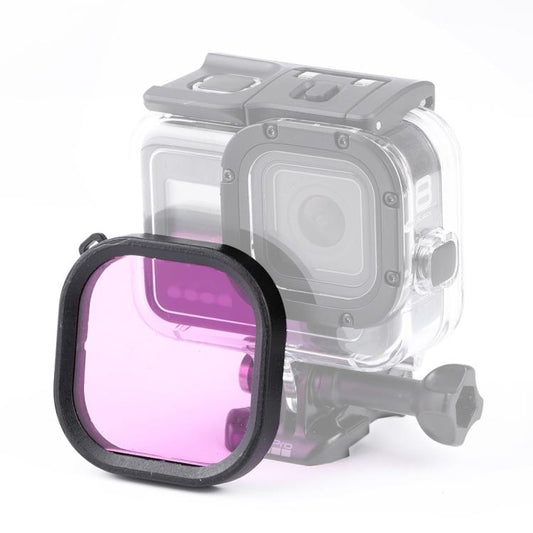 Square Housing Diving Color Lens Filter for GoPro HERO8 Black Original Waterproof Housing (Purple) by buy2fix