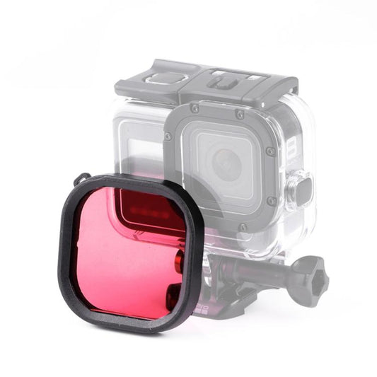 Square Housing Diving Color Lens Filter for GoPro HERO8 Black Original Waterproof Housing (Red) by buy2fix