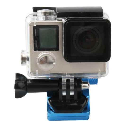 Motorcycle Rearview Mirror CNC Aluminum Alloy Stent Fixed Bracket Holder for GoPro, Insta360, DJI and Other Action Cameras(Blue) by buy2fix