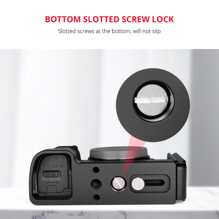 YELANGU YLG0715A 1/4 inch Vertical Shoot Quick Release L Plate Bracket Base Holder for Sony A6300 / A6000 / A6100 / A6400 / A6500 (Black) - L-Bracket by YELANGU | Online Shopping UK | buy2fix