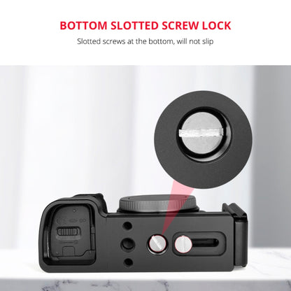 YELANGU YLG0715A 1/4 inch Vertical Shoot Quick Release L Plate Bracket Base Holder for Sony A6300 / A6000 / A6100 / A6400 / A6500 (Black) - L-Bracket by YELANGU | Online Shopping UK | buy2fix