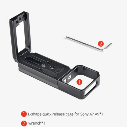 YELANGU CL6 YLG0712A Vertical Shoot Quick Release L Plate Bracket Base Holder for Sony A9 (ILCE-9) / A7 III/ A7R III(Black) - L-Bracket by YELANGU | Online Shopping UK | buy2fix