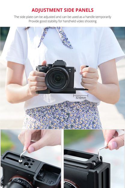 YELANGU CL6 YLG0712A Vertical Shoot Quick Release L Plate Bracket Base Holder for Sony A9 (ILCE-9) / A7 III/ A7R III(Black) - L-Bracket by YELANGU | Online Shopping UK | buy2fix