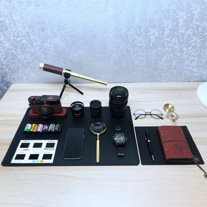 26 in 1 Non-Working Fake Dummy Camera Model for Leica + 3 x Camera Lens Models + Phone Model + Film Shell Models + Copper Compass + Metal Telescope + Metal Magnifier + Notebook + Glasses + Mat Desk Photo Studio Props - Camera Model by buy2fix | Online Shopping UK | buy2fix