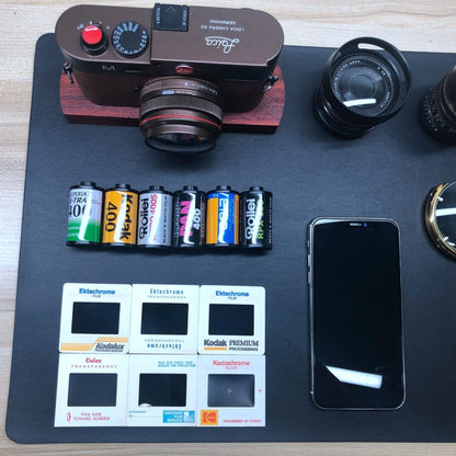 26 in 1 Non-Working Fake Dummy Camera Model for Leica + 3 x Camera Lens Models + Phone Model + Film Shell Models + Copper Compass + Metal Telescope + Metal Magnifier + Notebook + Glasses + Mat Desk Photo Studio Props - Camera Model by buy2fix | Online Shopping UK | buy2fix