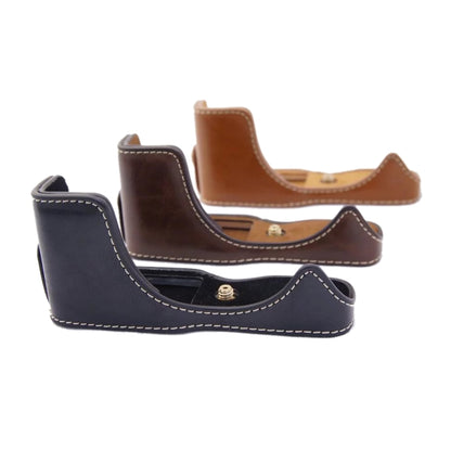 1/4 inch Thread PU Leather Camera Half Case Base for Canon EOS M100 (Brown) by buy2fix