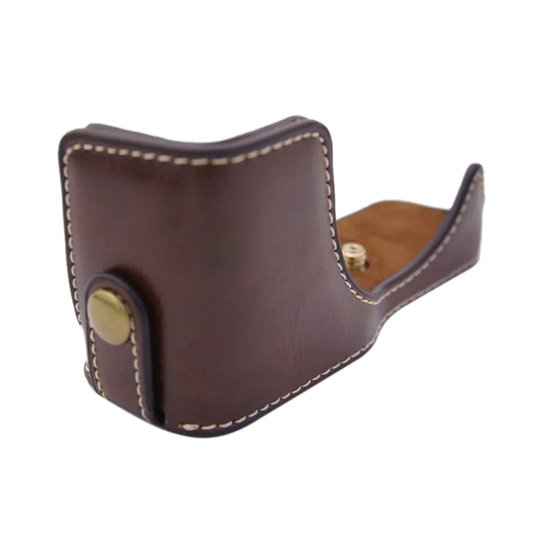 1/4 inch Thread PU Leather Camera Half Case Base for Canon EOS M100 (Brown) by buy2fix