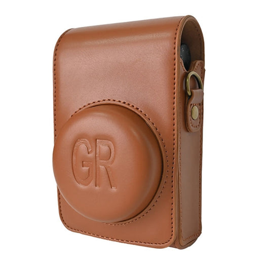 Full Body Camera PU Leather Case Bag with Strap for Ricoh GR / GRII / GRIII, Casio ZR1200 / ZR1500/ ZR2000/ ZR3500, ZR3600 / ZR3700 / ZR5500 (Brown) by buy2fix