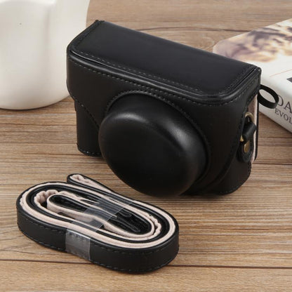 For Sony ZV-1F Vlog Camera Full Body Leather Camera Case Bag with Strap (Black) by buy2fix