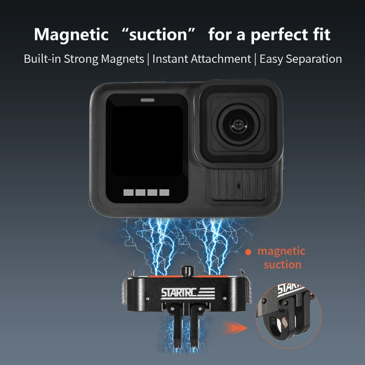 For GoPro HERO13 Black STARTRC Magnetic Quick Release Base Mount (Black) - Connection Mount by STARTRC | Online Shopping UK | buy2fix
