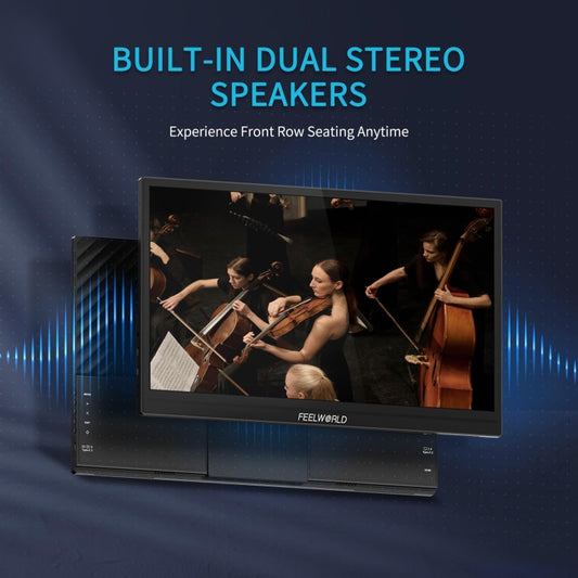 FEELWORLD DH156 15.6 inch Portable External Monitor FHD 1080P USB-C HDMI (Black) by FEELWORLD