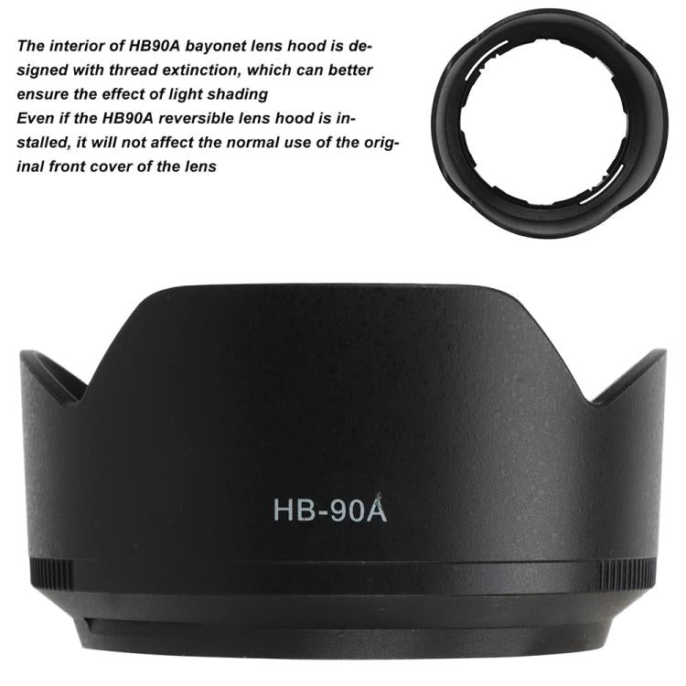 HB-90A Lens Hood Shade for Nikon Z DX 50-250mm f4.5-6.3 VR lens. (Black) - Lens Hood by buy2fix | Online Shopping UK | buy2fix