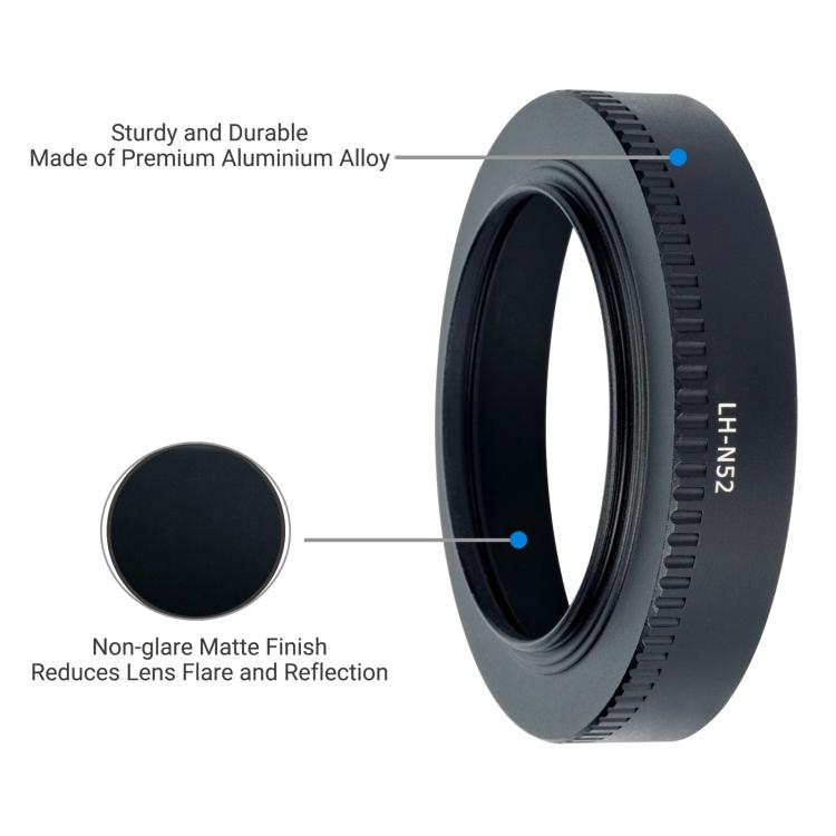 LH-N52 Lens Hood Shade for Nikon Z 28mm F2.8/Z 40mm F2 lens (Black) - Lens Hood by buy2fix | Online Shopping UK | buy2fix