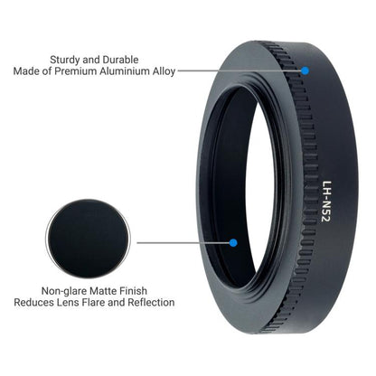 LH-N52 Lens Hood Shade for Nikon Z 28mm F2.8/Z 40mm F2 lens (Black) - Lens Hood by buy2fix | Online Shopping UK | buy2fix