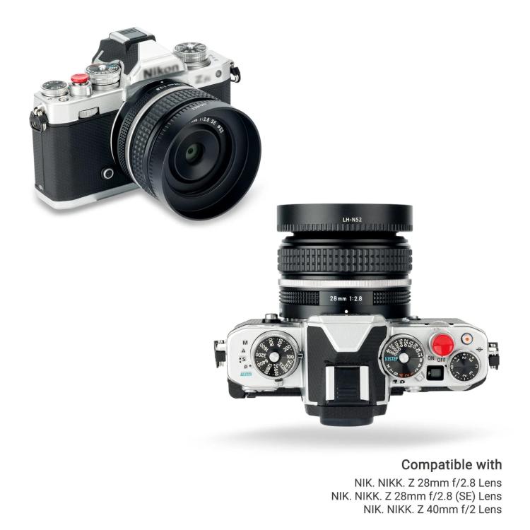 LH-N52 Lens Hood Shade for Nikon Z 28mm F2.8/Z 40mm F2 lens (Black) - Lens Hood by buy2fix | Online Shopping UK | buy2fix