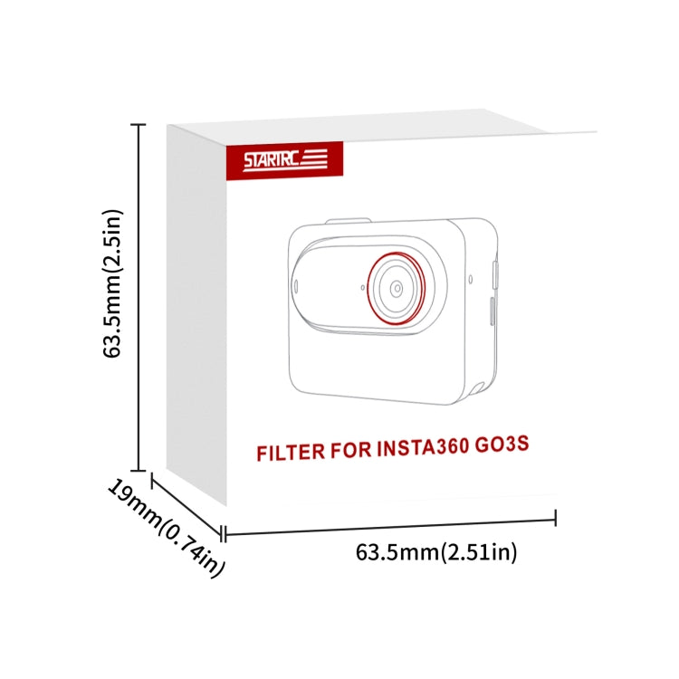 For Insta360 GO 3S STARTRC MCUV Camera Lens Filter (Black Red) by STARTRC