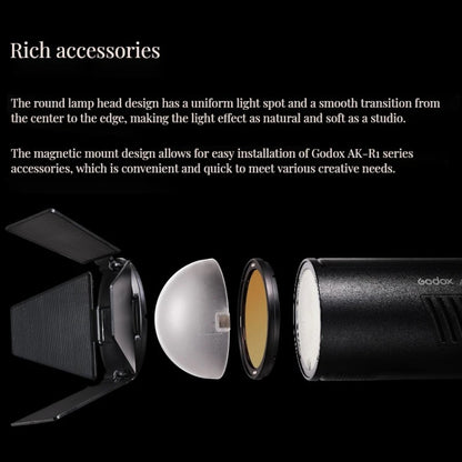 Godox AD100Pro 100Ws Pocket Flash Outdoor Speedlite Light &#8203;Kits (Black) - Shoe Mount Flashes by Godox | Online Shopping UK | buy2fix