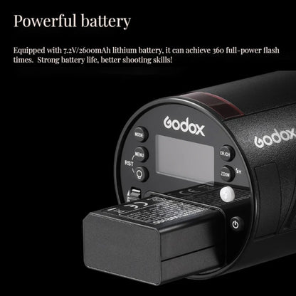 Godox AD100Pro 100Ws Pocket Flash Outdoor Speedlite Light &#8203;Kits (Black) - Shoe Mount Flashes by Godox | Online Shopping UK | buy2fix
