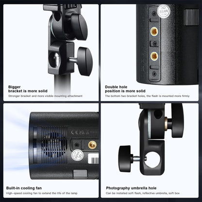 Godox AD100Pro 100Ws Pocket Flash Outdoor Speedlite Light &#8203;Kits (Black) - Shoe Mount Flashes by Godox | Online Shopping UK | buy2fix