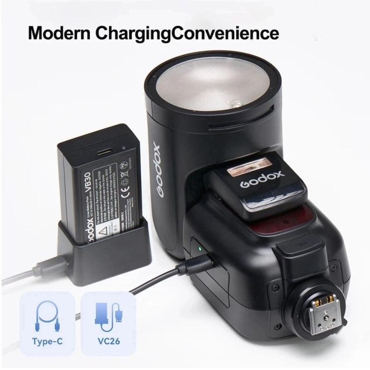 Godox V1Pro TTL Li-ion Round Head Camera Flash Light (Black) - Shoe Mount Flashes by Godox | Online Shopping UK | buy2fix