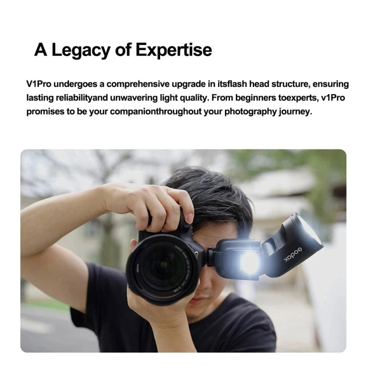 Godox V1Pro TTL Li-ion Round Head Camera Flash Light (Black) - Shoe Mount Flashes by Godox | Online Shopping UK | buy2fix