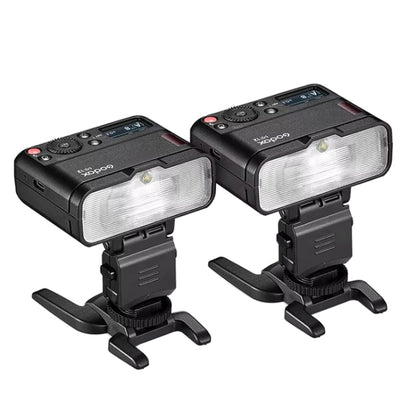 Godox MF12-K2 Macro Flash 2-Light Kit 2.4 GHz Wireless Control Light (Black) - Shoe Mount Flashes by Godox | Online Shopping UK | buy2fix