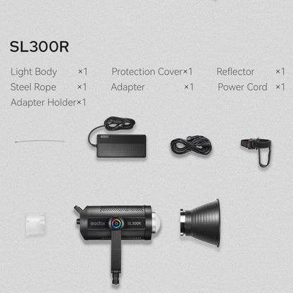 Godox SL300R RGB LED Video Light 310W CRI/TLCI 97+ COB Monolight Bowens Mount Studio Photo Light (UK Plug) - Shoe Mount Flashes by Godox | Online Shopping UK | buy2fix