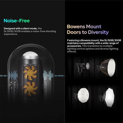 Godox SL150R RGB LED Video Light 165W CRI/TLCI 97+ COB Monolight Bowens Mount Studio Photo Light (UK Plug) - Shoe Mount Flashes by Godox | Online Shopping UK | buy2fix