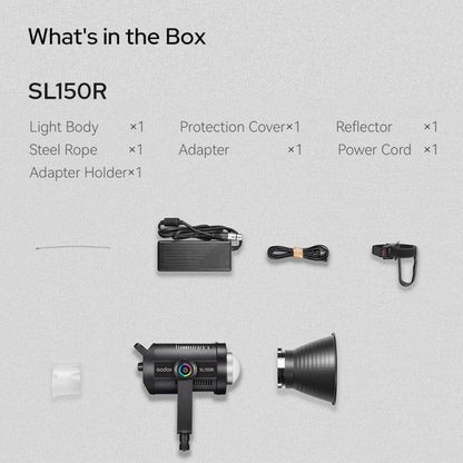 Godox SL150R RGB LED Video Light 165W CRI/TLCI 97+ COB Monolight Bowens Mount Studio Photo Light (US Plug) - Shoe Mount Flashes by Godox | Online Shopping UK | buy2fix