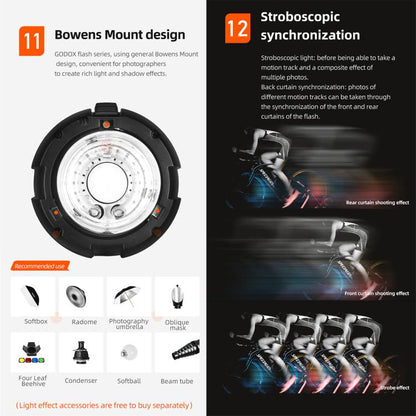 Godox Quicker 600IIM Studio Flash Light 600Ws Bowens Mount Strobe Flash (UK Plug) - Shoe Mount Flashes by Godox | Online Shopping UK | buy2fix