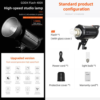 Godox Quicker 600IIM Studio Flash Light 600Ws Bowens Mount Strobe Flash (UK Plug) - Shoe Mount Flashes by Godox | Online Shopping UK | buy2fix