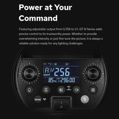 Godox QT1200III Quicker Studio Flash Light 1200Ws Bowens Mount High Speed Flash (EU Plug) - Shoe Mount Flashes by Godox | Online Shopping UK | buy2fix