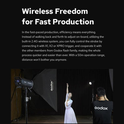 Godox QT600III Quicker Studio Flash Light 600Ws Bowens Mount High Speed Flash (UK Plug) - Shoe Mount Flashes by Godox | Online Shopping UK | buy2fix