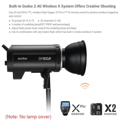 Godox DP800III Studio Flash Photo Light 800Ws 2.4G Wireless X System Bowens Mount Strobe Light, No Lamp Cover (AU Plug) - Shoe Mount Flashes by Godox | Online Shopping UK | buy2fix