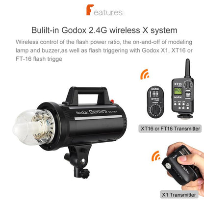 Godox Gemini GS200II Studio Flash Light 200Ws Bowens Mount Strobe Flash (UK Plug) - Shoe Mount Flashes by Godox | Online Shopping UK | buy2fix
