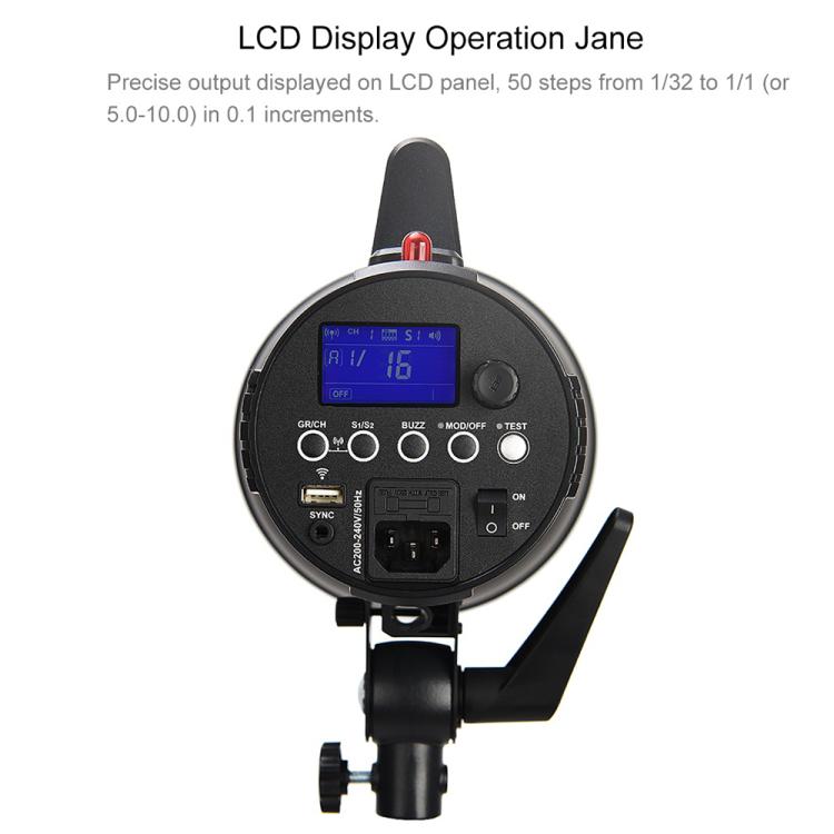 Godox Gemini GS200II Studio Flash Light 200Ws Bowens Mount Strobe Flash (AU Plug) - Shoe Mount Flashes by Godox | Online Shopping UK | buy2fix