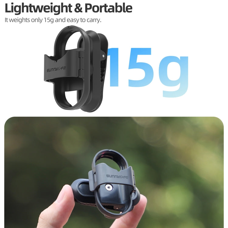 For Insta360 GO3 / GO 3S Sunnylife 360 Degree Rotation Backpack Clip Action Camera Clamp Mount (Black) - Mount & Holder by Sunnylife | Online Shopping UK | buy2fix