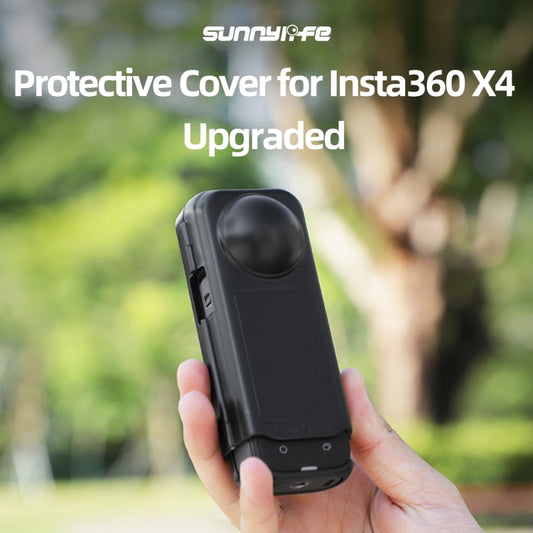 For Insta360 X4 Sunnylife Integrated Lens Screen Camera Cover Protector Screen Protective Case (Transparent Black) by Sunnylife