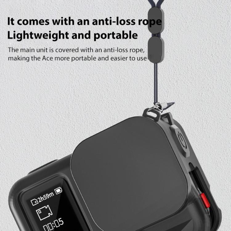 For Insta360 Ace Pro Silicone Protective Case with Wrist Strap & Lens Cover (Black) - Case & Bags by buy2fix | Online Shopping UK | buy2fix