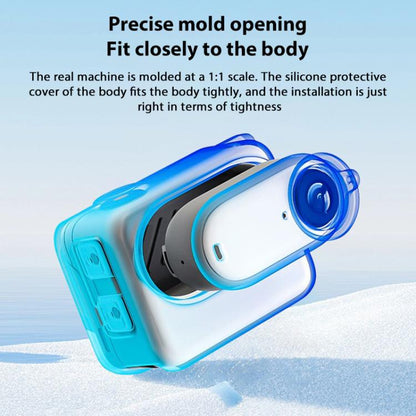 For Insta360 GO 3S Camera Charging Case Silicone Case with Lens Cap & Strap (Black) - Case & Bags by buy2fix | Online Shopping UK | buy2fix