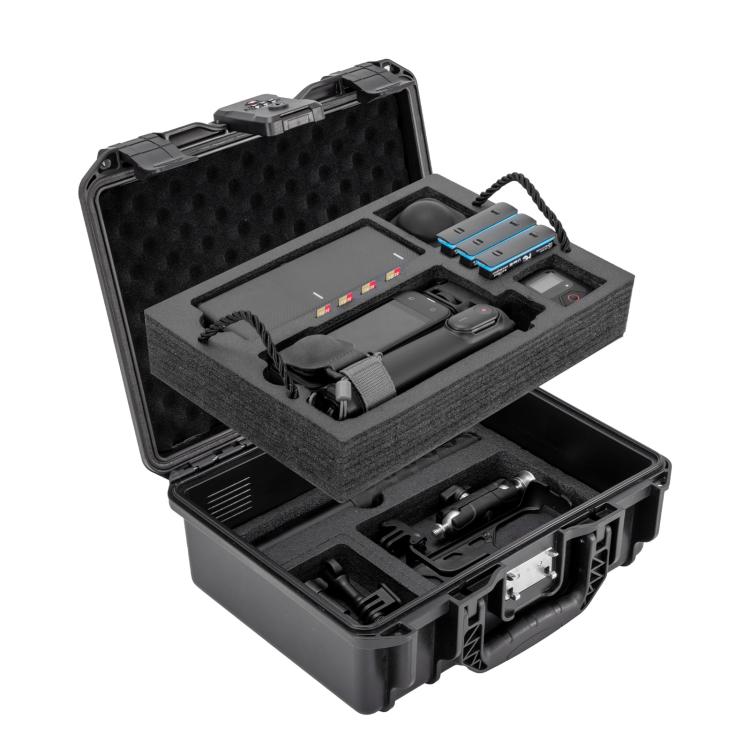 For Insta360 X5 / X4 STARTRC Combination Lock Waterproof PP Dual-layer Suitcase Storage Box (Black) - Case & Bags by STARTRC | Online Shopping UK | buy2fix