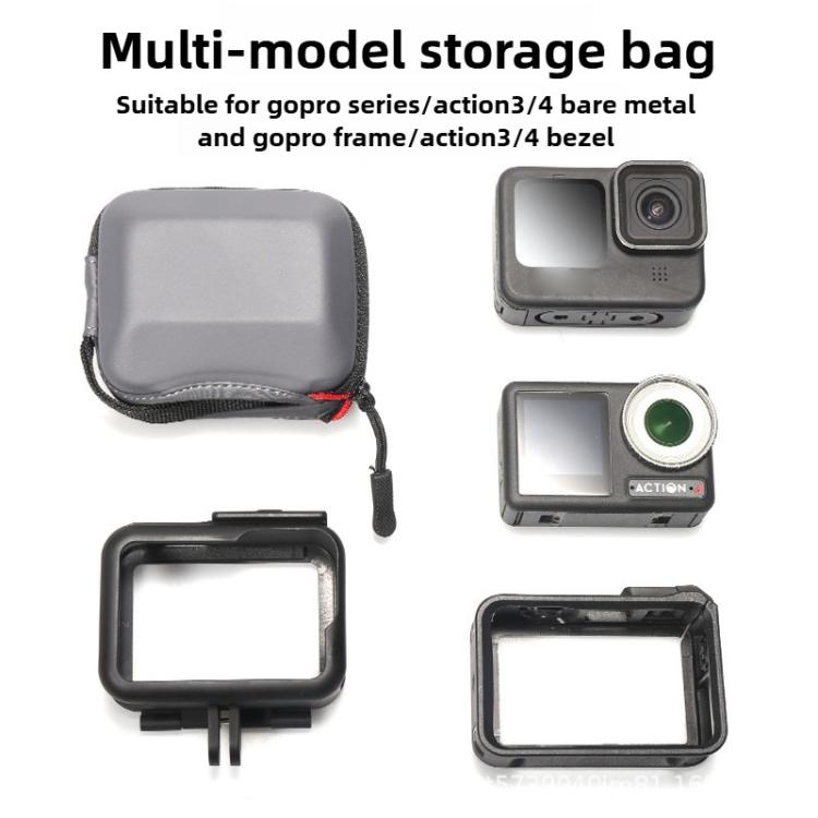 Portable Body Half Coverage Storage Box Bag for GoPro / DJI Action Camera (Grey) - Carry Cases by buy2fix | Online Shopping UK | buy2fix