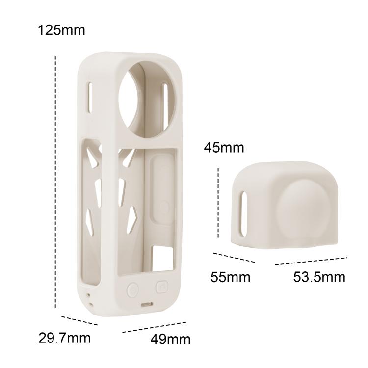 For Insta360 X5 STARTRC Silicone Heat Dissipation Protective Cover with Lens Cover (White) - Case & Bags by STARTRC | Online Shopping UK | buy2fix