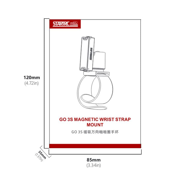 For Insta360 GO 3S / GO 3 STARTRC Silicone Wristband Snap Ring Quick Release Fixed Adapter Mount (Black) - Case & Bags by STARTRC | Online Shopping UK | buy2fix