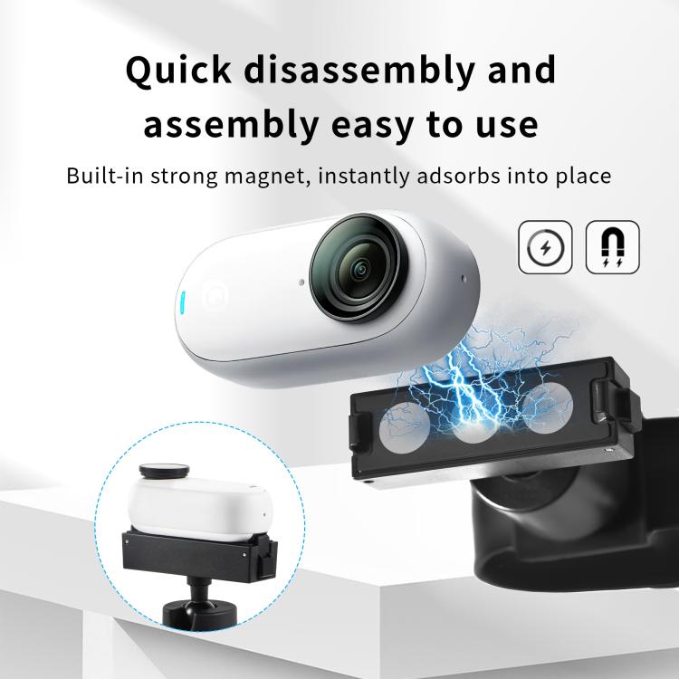 For Insta360 GO 3S / GO 3 STARTRC Silicone Wristband Snap Ring Quick Release Fixed Adapter Mount (Black) - Case & Bags by STARTRC | Online Shopping UK | buy2fix