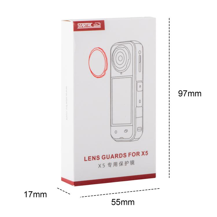 For Insta360 X5 STARTRC Slim Protective Lens Guad PC Lens Cover (Transparent) - Len Accessories by STARTRC | Online Shopping UK | buy2fix